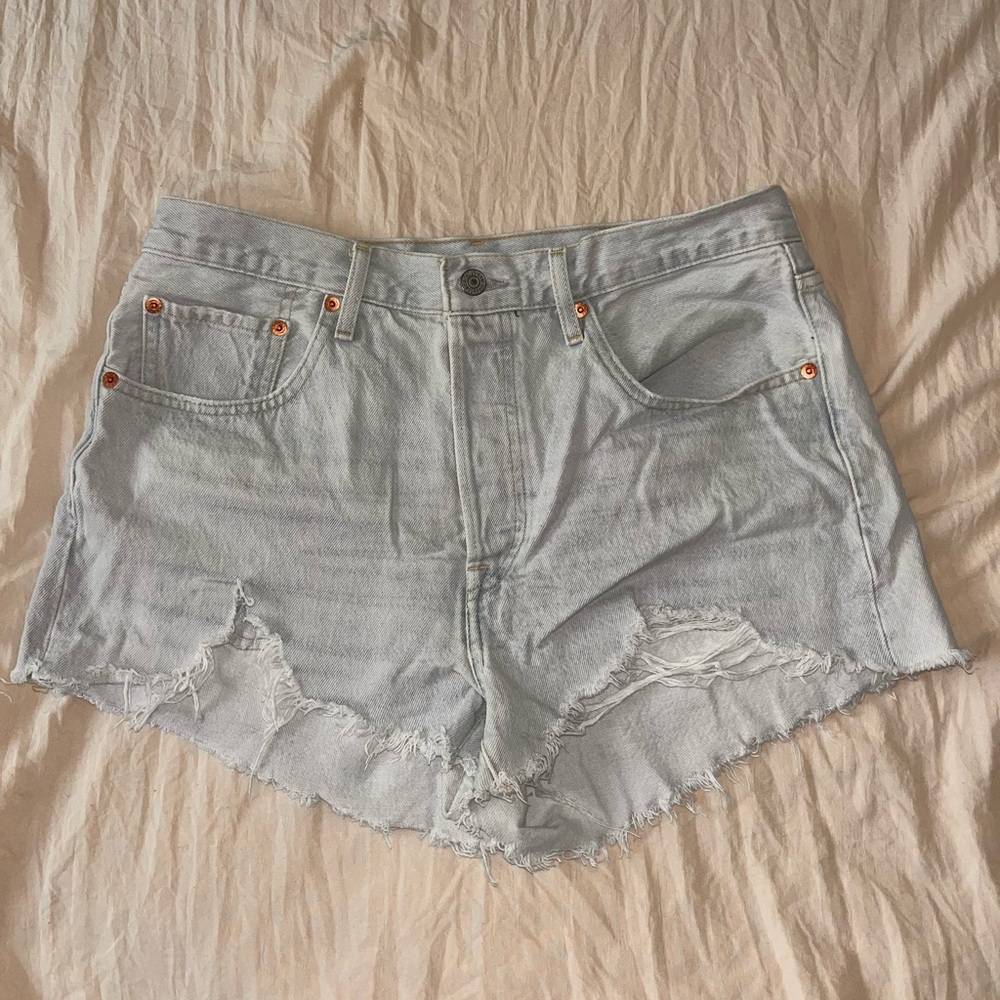 Levi's 501 Light Blue Jean Shorts